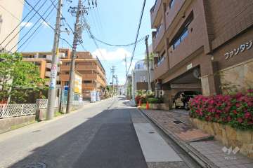 敷地北側の前面道路