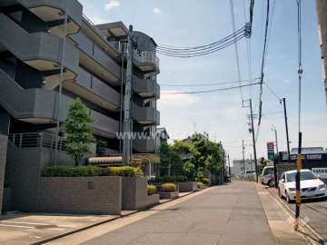 敷地北側の前面道路（東側から）
