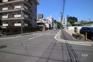 敷地の東側前面道路(南側から)