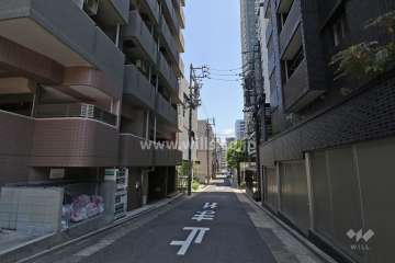 敷地北側の前面道路