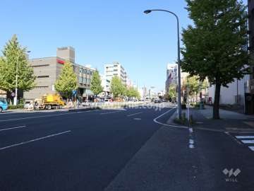 敷地北側の前面道路（西側から）