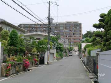 敷地の南側も邸宅が立ち並ぶ閑静な住宅地
