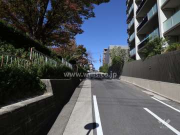 敷地西側の前面道路