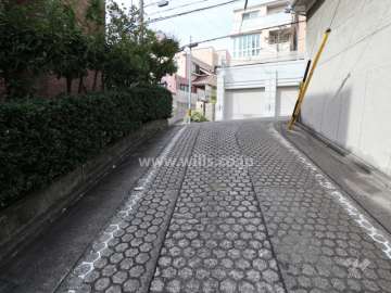 敷地東側の前面道路(南側から)