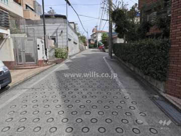 敷地北側の前面道路(西側から)