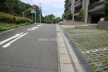 敷地の南側前面道路（東側から）