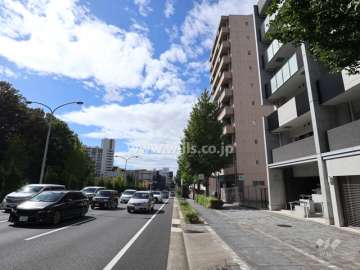 敷地南側の前面道路(東側から)