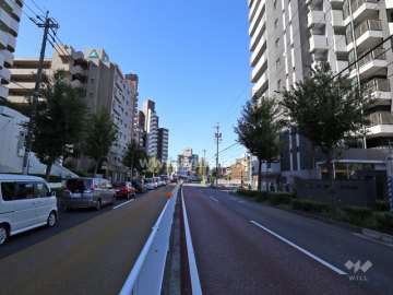 敷地南側の前面道路(東側から)