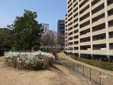 ジオメゾン新千里東町4番館の南側は千里東公園に面しています。