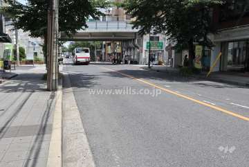 敷地南側の前面道路（西側から）