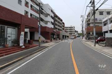 敷地北側の前面道路（東側から）