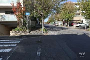 敷地東側の前面道路