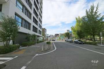 敷地北側の前面道路（東側から）