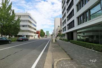 敷地北側の前面道路（西側から）