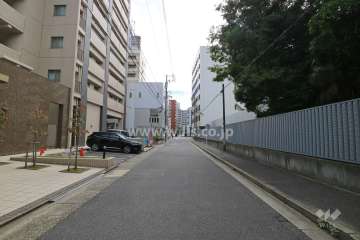敷地西側の前面道路（南側から）
