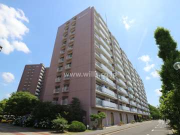 矢田川パークハウスA棟の外観（南西側から）