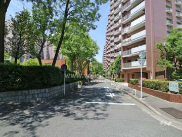 D棟前の敷地内通路