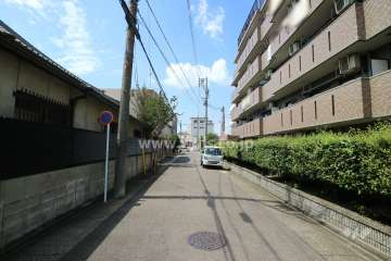 敷地南側の前面道路（東側から）