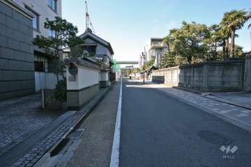 敷地北側の前面道路(東側から)