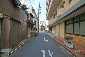 敷地北側の前面道路（西側から）