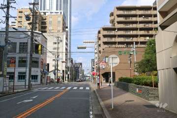 敷地西側の前面道路（南側から）