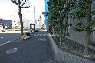 敷地北側は外堀通りに面しています。