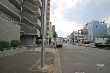 敷地北側の前面道路（東側から）