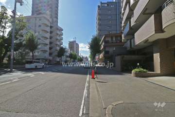 敷地南側の前面道路（東側から）