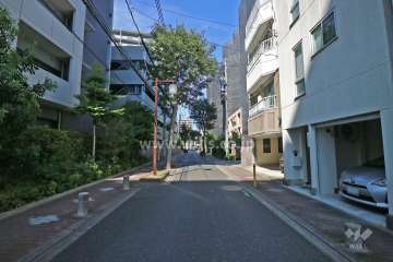 敷地東側の前面道路（南側から）