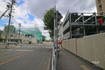 敷地北側の前面道路（西側から）