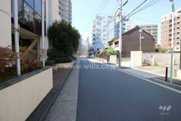 敷地南側の前面道路（東側から）