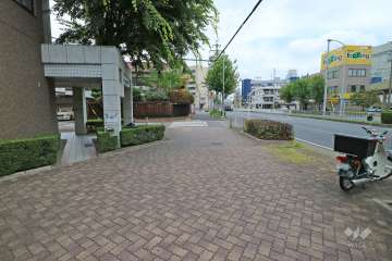 敷地東側の前面道路（南側から）