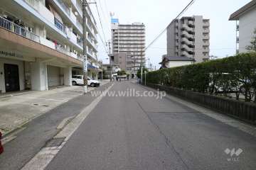 敷地北側の前面道路（西側から）