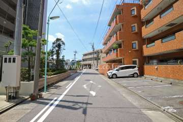 敷地南側の前面道路（東側から）