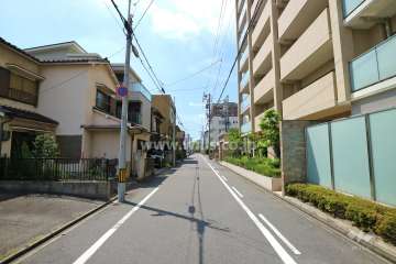 敷地南側の前面道路（東側から）