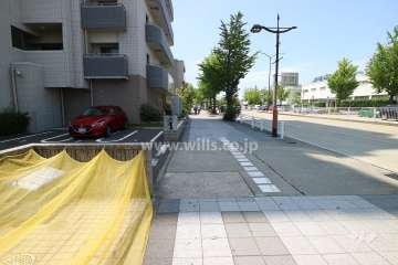 敷地の西側前面道路（北側から）