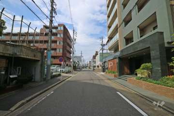 敷地西側の前面道路（南側から）