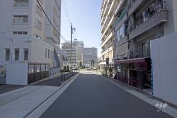 敷地南側の前面道路（東側から）