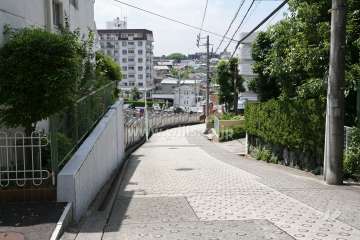 敷地西側の前面道路