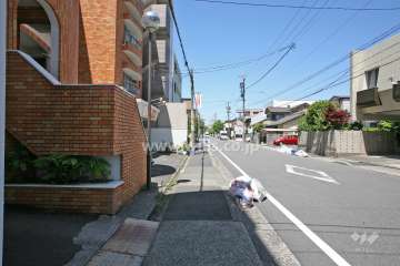 敷地北側の前面道路