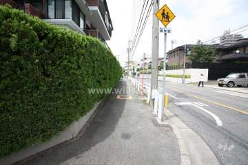 敷地東側の前面道路