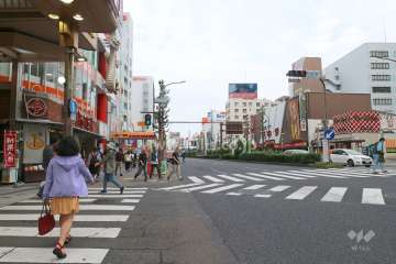 敷地東側の前面道路（南側から）