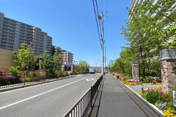 敷地南側の前面道路