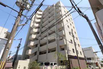 ヌーヴェルワイズ六甲のマンション外観（北西側から）