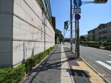 敷地の南側歩道