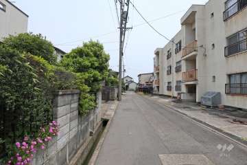 敷地北側の前面道路