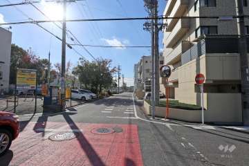 敷地東側の前面道路