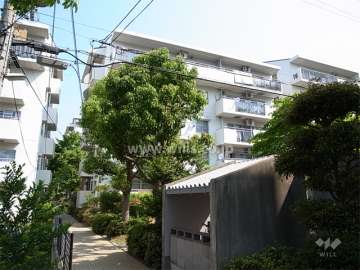 公団千里緑丘団地１５号棟の外観（東側から）