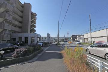 敷地北側の前面道路