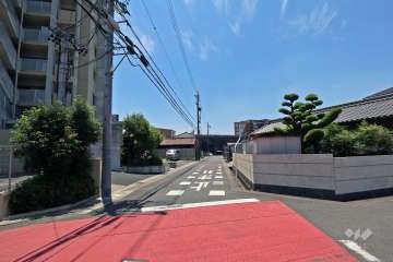 敷地西側前面道路